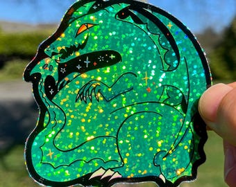 Glitter Dragon Sticker