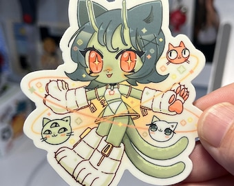 Space Cat Girl Sticker