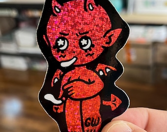 Glitter Vinyl Lil' Hellraiser Sticker