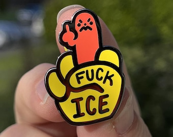 Fuck Ice Enamel Pin+Sticker Bundle