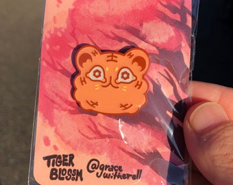 Tiger Blossom Enamel Pin