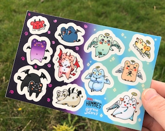 Devil Angel Hammie Sticker Sheet