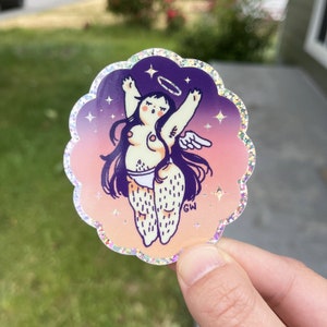 Glitzer Engel Sticker