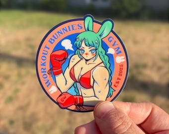 Workout Bunnies Gym Sticker