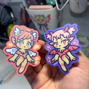 Angel+Devil Girl Stickers