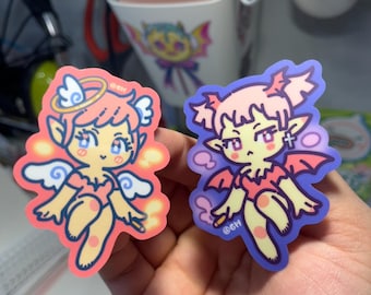Angel+Devil Girl Stickers