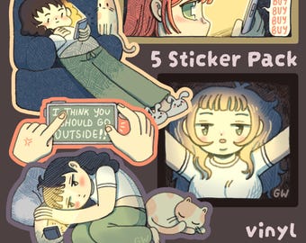 Get Off Yer Phone Sticker Pack