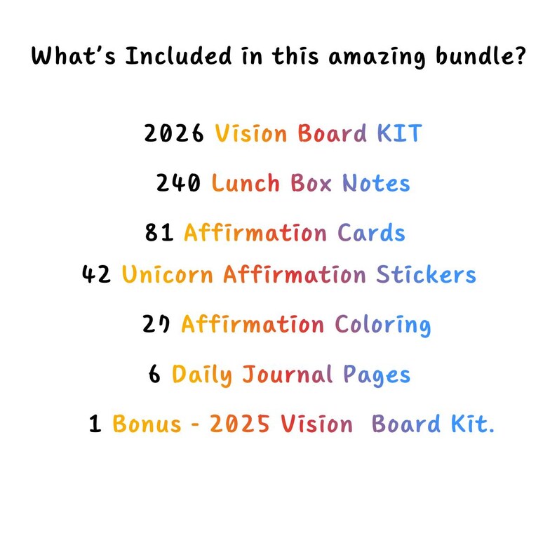 Kids Vision Board Kit 2026 Printable | Vision Board for Kids PDF | New ...