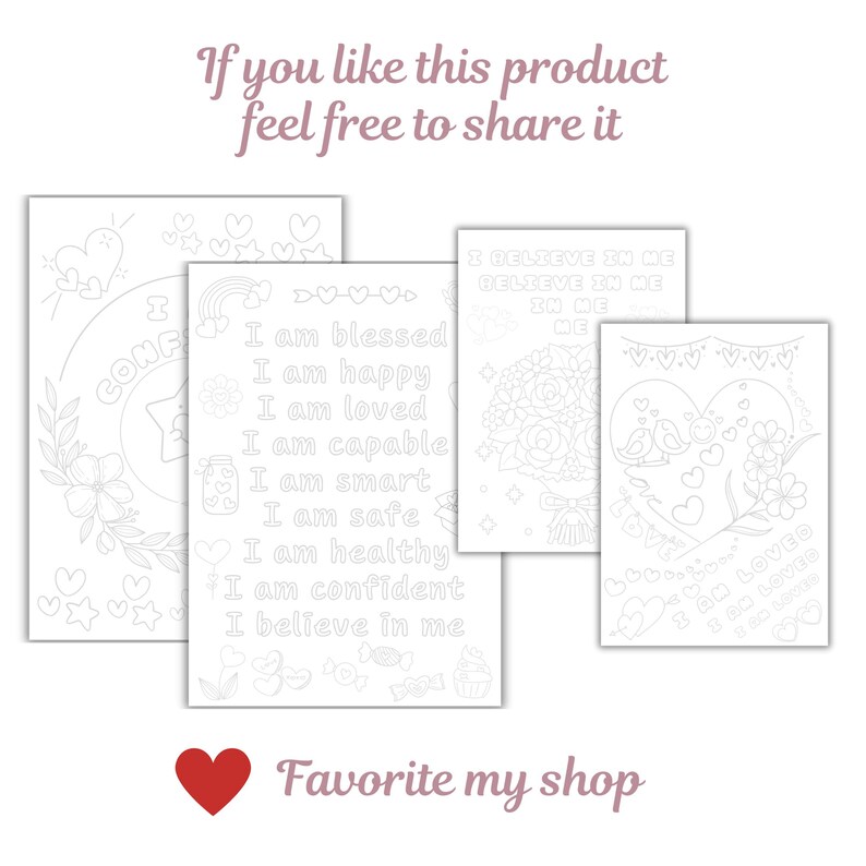 May include: Printable coloring pages with positive affirmations, including "I am blessed", "I am happy", "I am loved", "I am capable", "I am smart", "I am safe", "I am healthy", "I am confident", and "I believe in me".