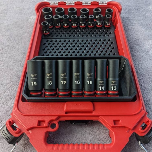 Milwaukee 3/8 Impact Socket Set Holder for Slim Bins