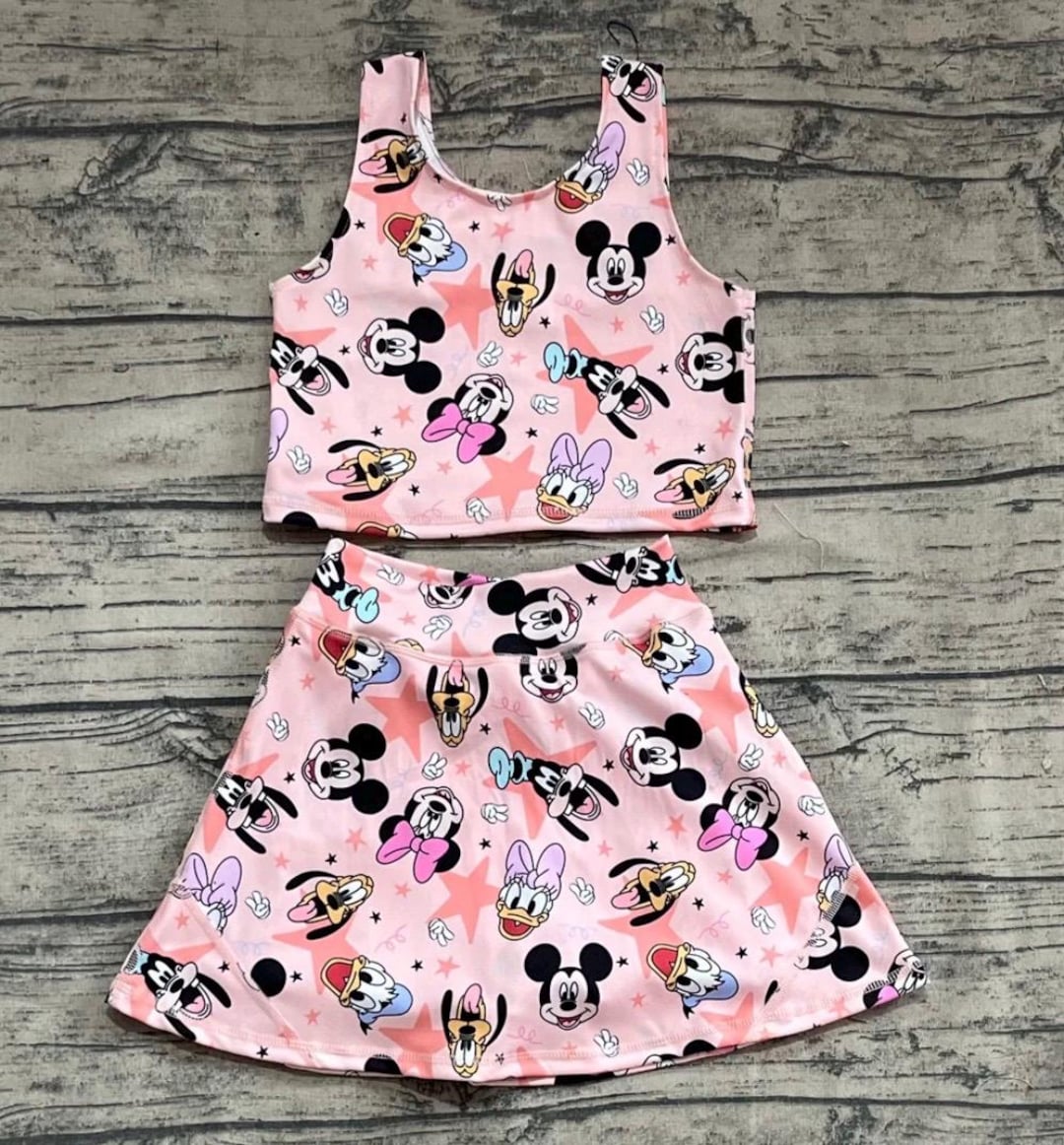 Cartoon Character Duck and Mouse Skort Set - Etsy
