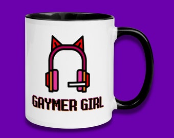 Gaymer Girl Mug | Gamer Girl | Gamer Mug | Funny Gay Gift | Lesbian Mug | Gay Mug | Gay Pride | Lgbtq Pride | Video Games | Gaming Mug