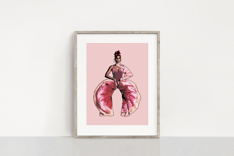 Janelle Monae Poster Feminist Art Print PYNK Dress Poster Etsy