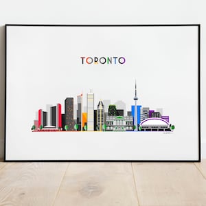 Toronto Cityscape Art Print | (en anglais seulement) | De Toronto Skyline | d’affiches de la ville de Toronto Silhouette | | minimaliste | cadeaux LGBT | de l’Ontario Art mural LGBT
