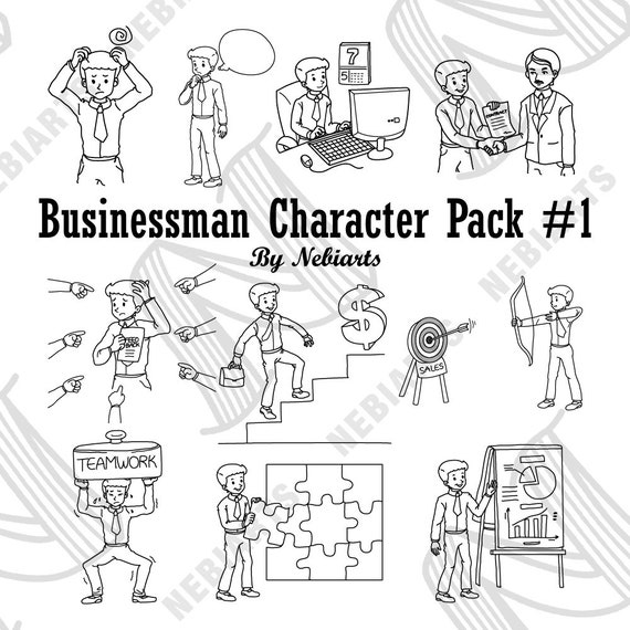 Download Businessman Whiteboard Animation Svg Images Pack 1 Etsy