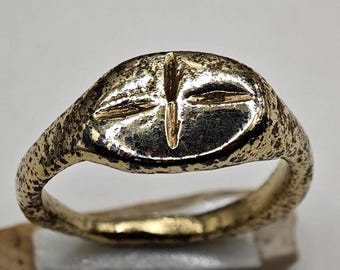Medieval Cross Ring / Medieval Ring / Old Ring / Medieval Artifacts / 15-16th Century Size 20.5mm (US 11)