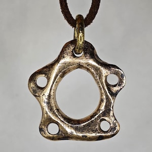 Ancient Spiked Celtic Amulet / Ancient Celtic Bronze Amulet Wheel Pendant / Solar Amulet / Taranis Protection Pendant