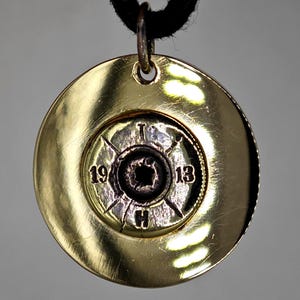 WWI Cartridge Pendant with Date 1913 / WWI Relic / WWI / War Relic / Handmade Pendant