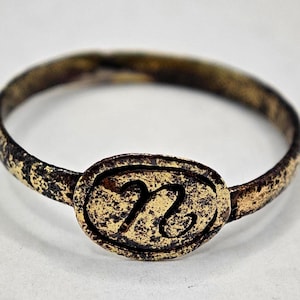 Authentic Medieval Ring / Antique Ring / Old Ring / Medieval Artifacts 18-19 AD Size 21mm ( US 11 3/4 )