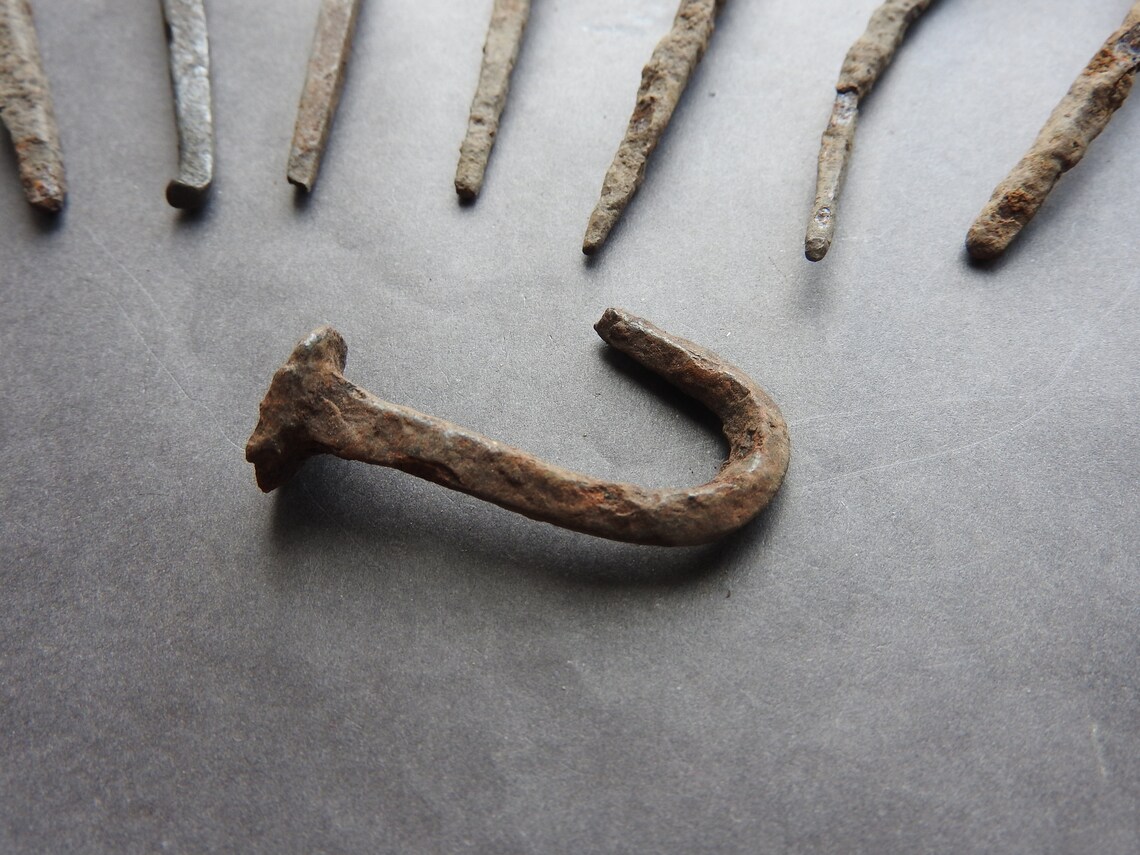 Ancient medieval Viking nails Dracar. Viking nails. Ancient Etsy