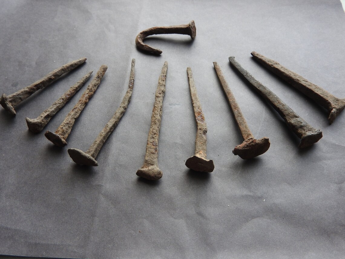 Ancient medieval Viking nails Dracar. Viking nails. Ancient Etsy
