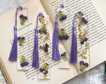 Real Dried Pansy Flower Resin Bookmark | Handmade | Unique Gift for Her | Gift Idea for Book Lovers | Customizable