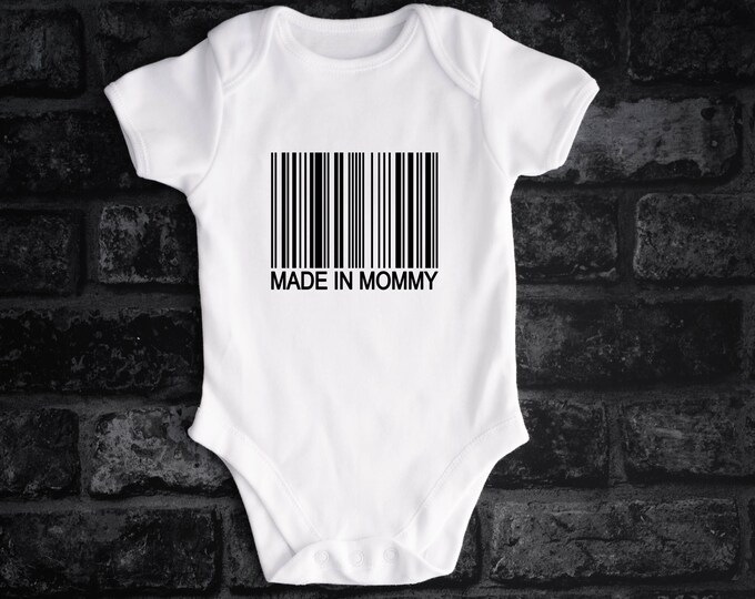 Made in Mommy Baby Bodysuit | Unisex Romper | Birth Announcement | Pregnancy Announcement