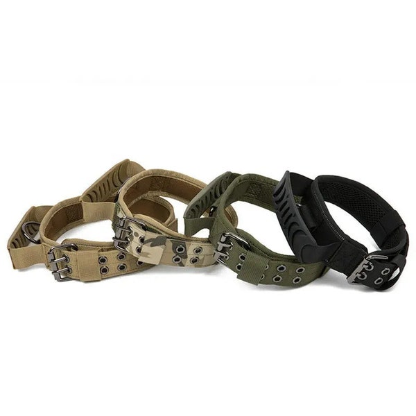 Dog Collars with handle Tactical Dog Collar for Large Dogs Thick Collar Heavy Duty Dog Collars Military Camo Training Collar with Handle