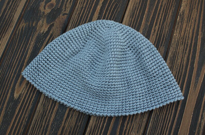 Men's Kufi, Men's Skull Cotton Cap, Short Crochet Hat Etsy UK