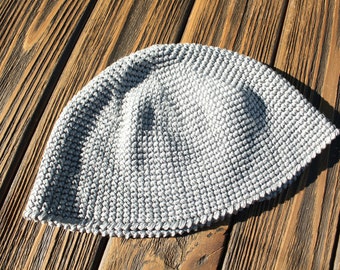 100% linnen dunne hoed, Skull Cap, gehaakte hoed, cadeau voor mannen, Eco-vriendelijk, XXL muts, Kufi Skull Cap