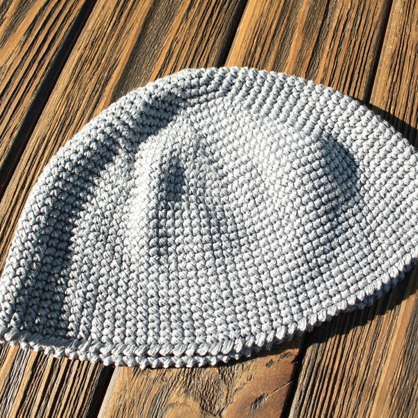100% Linen thin hat, Skull Cap, Crochet hat, Gift for men, Eco friendly, xxl beanie, Kufi skull cap