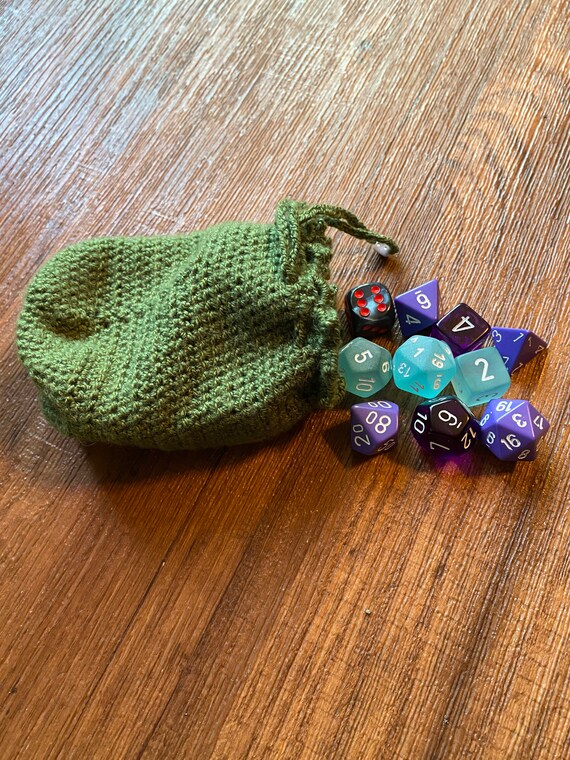 Crochet dice bag FREE D20 WITH PURCHASE Etsy