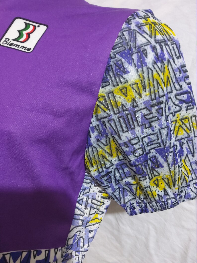 Cotton Mix 90/'s Vintage Cycling Jersey made by Biemme Italy Genuine Cycle Shirt Tag is XXL but it/'s a Large