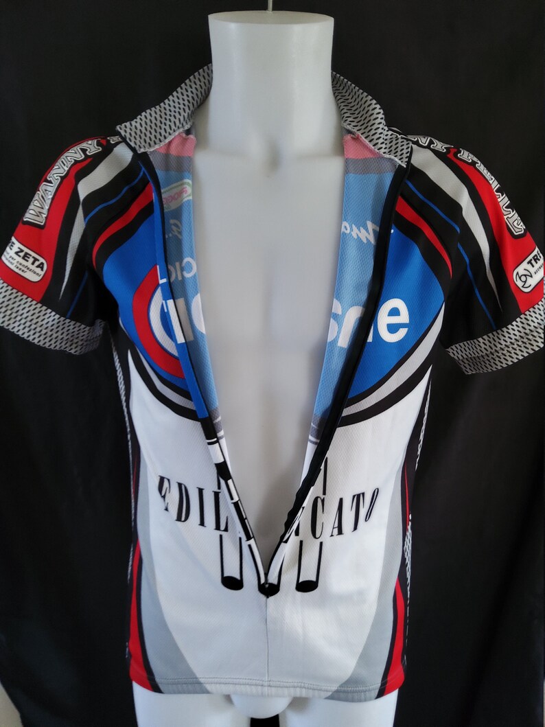 Froggy Italian Made Cycling shirt Bike Jersey in Large Unique with 34 Zipper Cycle Jersey Print Bike Top Men Cycling Jersey