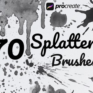 Procreate Splatter Brush Pack, Splatters, aquarelspatten, druppels, lekken, vlekken, blaasinkt, Spritz, Procreate Brushes, Procreate Brush Set