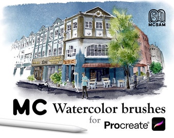 Procreate Watercolor brushes, MC Watercolor brushes, Procreate brushes