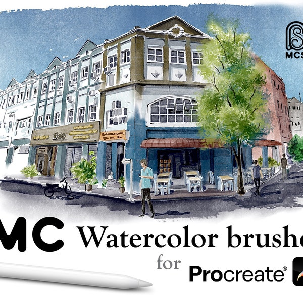 Procreate Watercolor brushes, MC Watercolor brushes, Procreate brushes