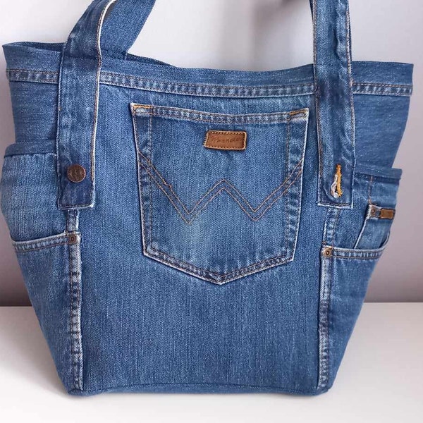 Denim schoulder bag