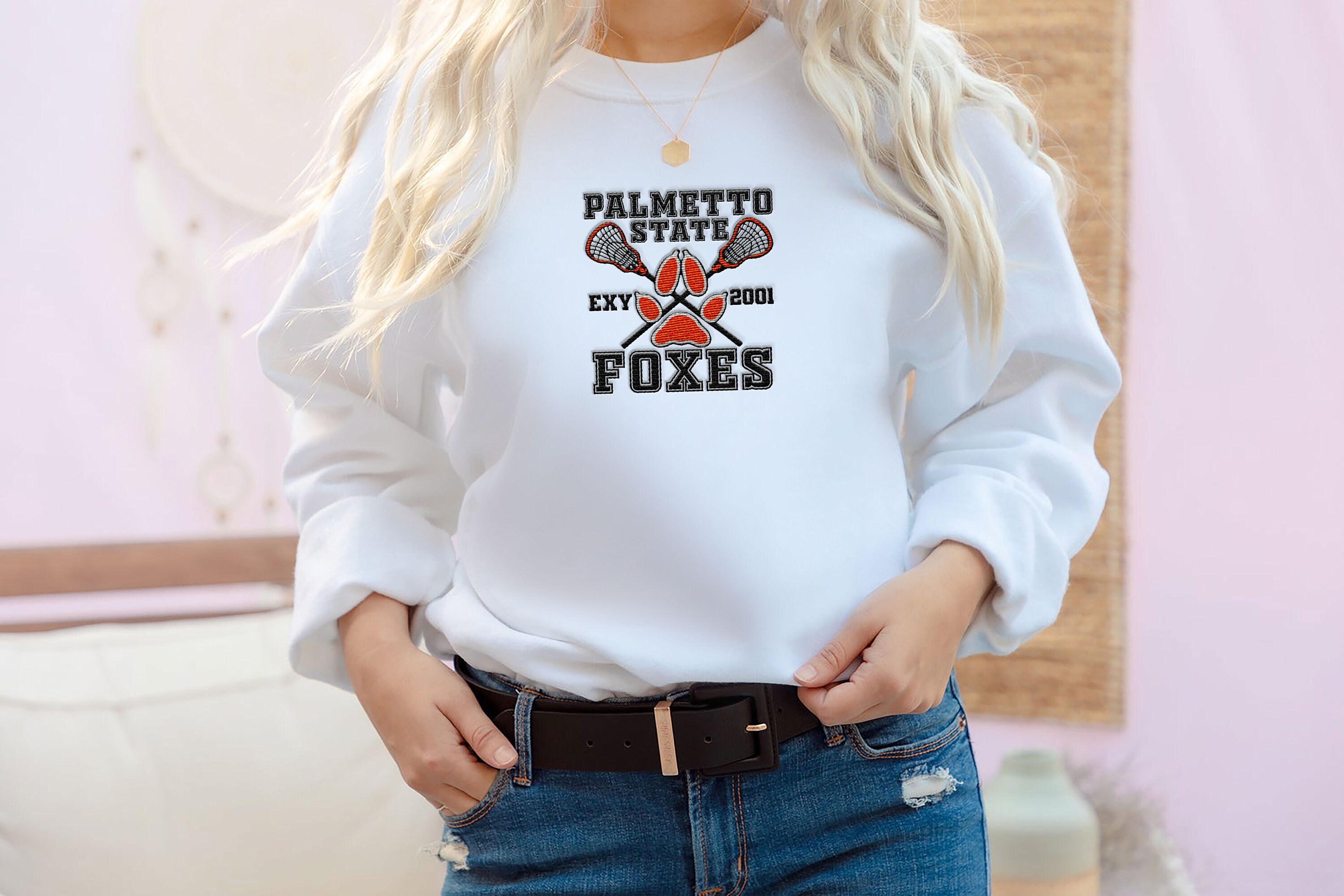 Palmetto State Embroidered Sweatshirt Palmetto State Exy Etsy