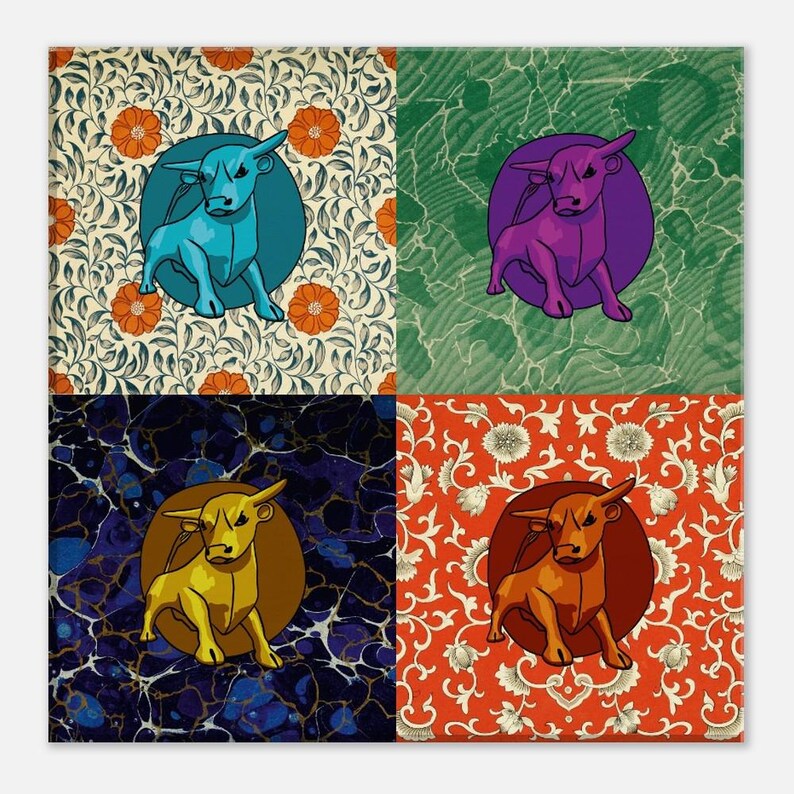 Birmingham Bulls - Canvas 30x30 cm image 5