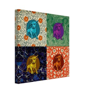Birmingham Bulls - Canvas 30x30 cm image 1