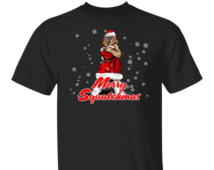 Merry Squatchmas, Bigfoot T-Shirt, Bigfoot Gift, Sasquatch T-Shirt, Bigfoot Clothing, Bigfoot Apparel, Squatchy Clothes