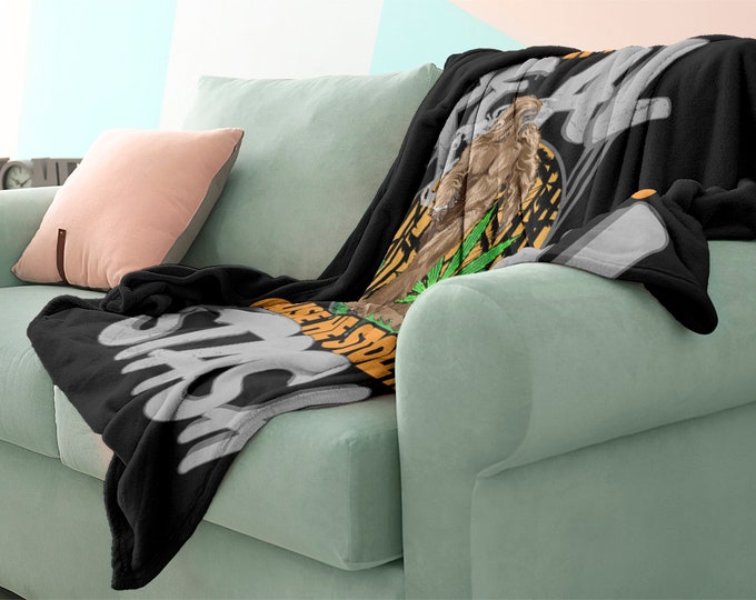 Bigfoot Stole My Stash Sasquatch, Bigfoot Blanket, Bigfoot Throws, Bigfoot Houseware, Cozy Plush Fleece Blanket - 60x80