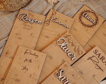 Rustic Wood Height Chart: Nursery Growth Ruler, Personalized Decor