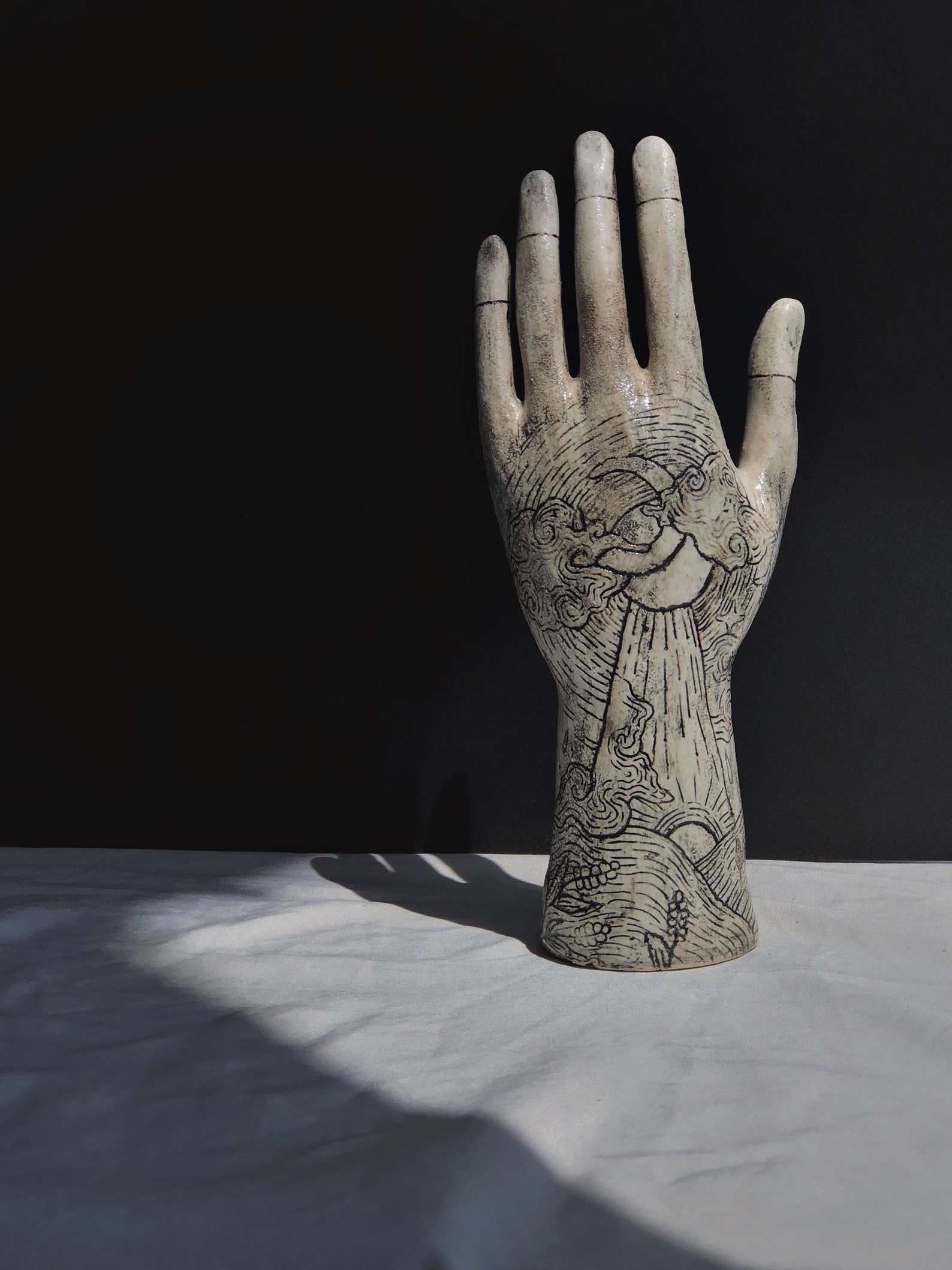 Ceramic Hand Ring Holder Ceramic Palmistry Hand Ceramic Etsy