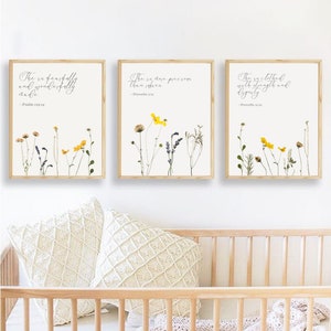 Bible Verse Printable Wall Art, Christian Print Set, Christian Nursery Wall Art, Christian Girl Decor, Bible Nursery Sign,Psalm 139 Wall Art