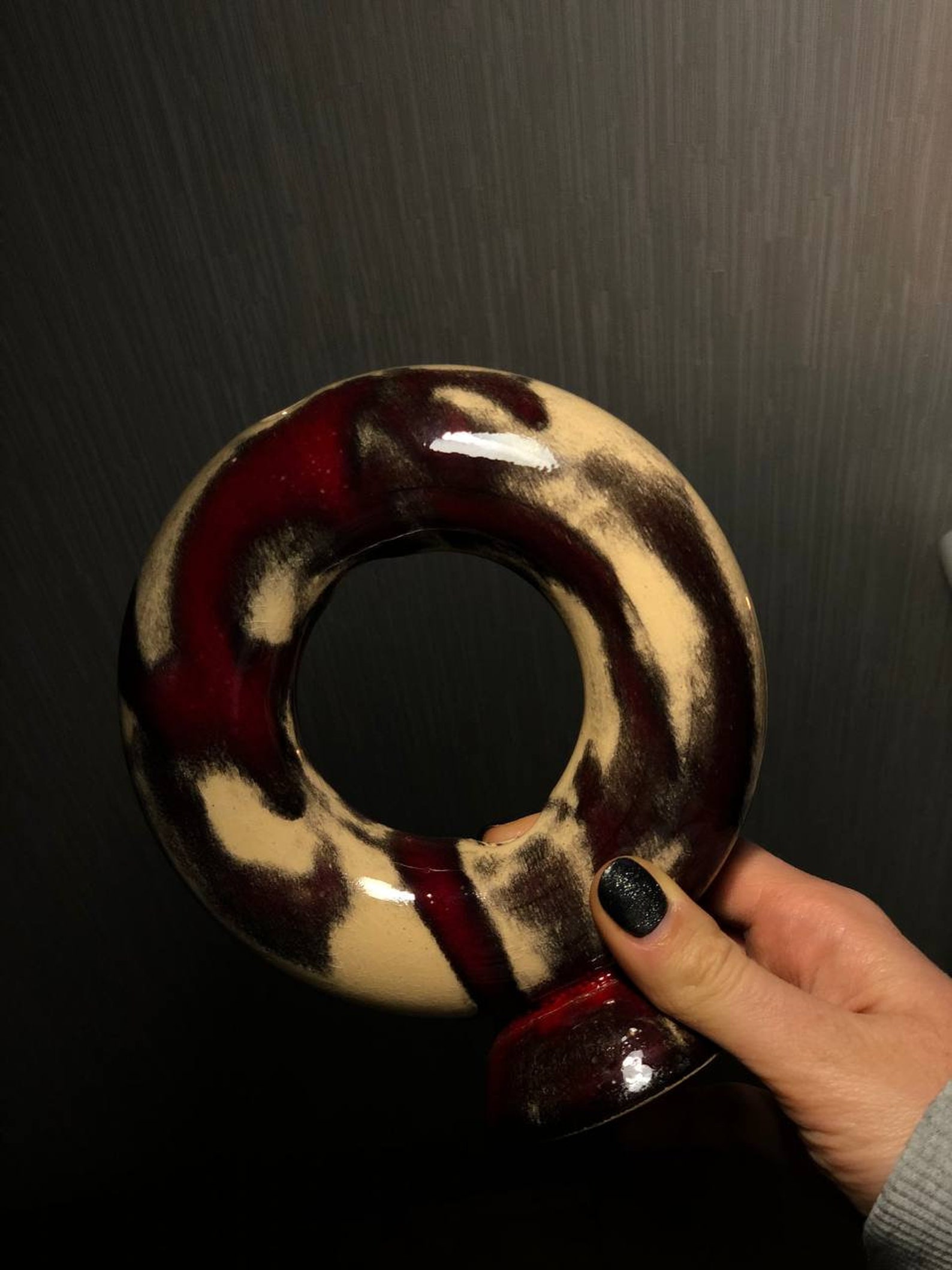 White Ceramic Donut Vase White Round Vase White Ceramic Vase Etsy