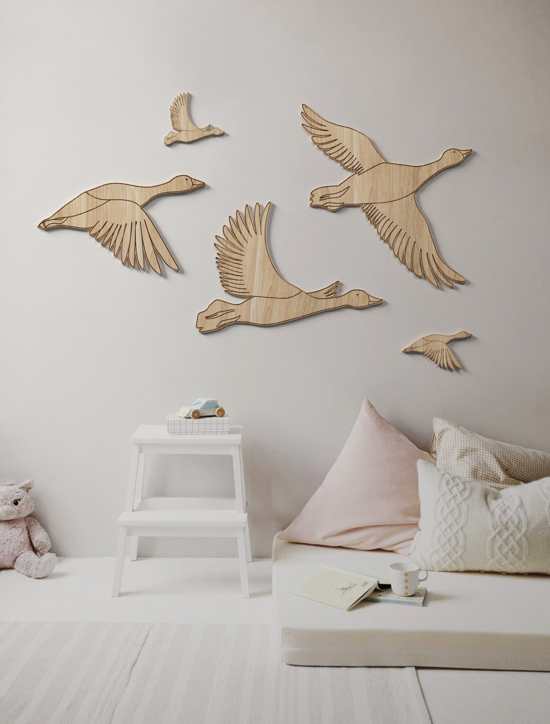 Wooden Goose Wall Art: Nursery Decor, Wood Birds - Etsy
