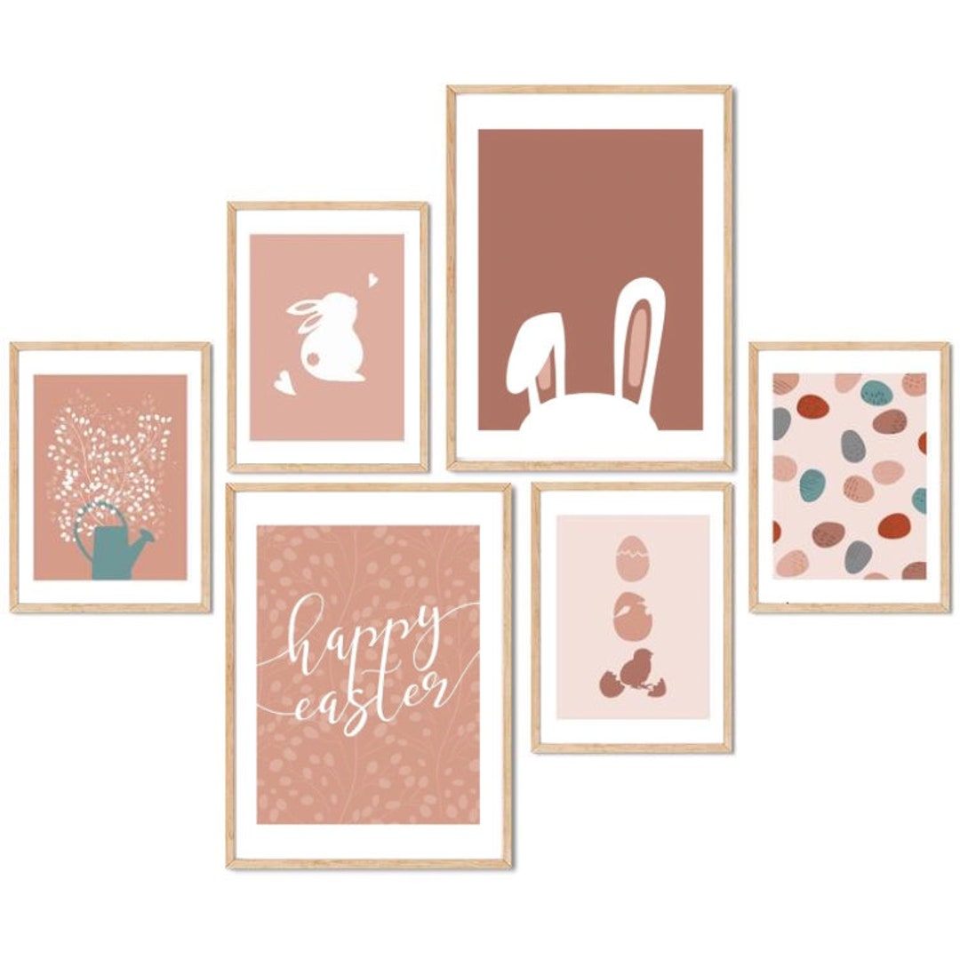 Easter Printable Wall Art Bundle,modern Easter Prints,set of Easter