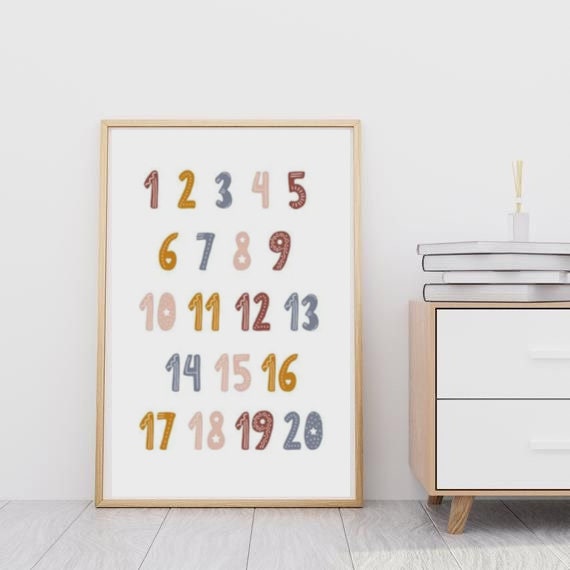 Set of 6 Educational Wall Art Playroom Signs Printable - Etsy